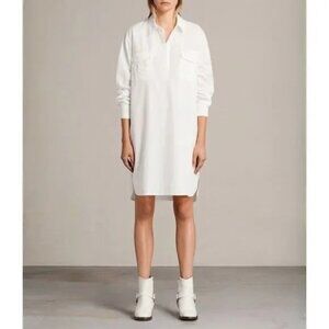 Allsaints White Lamont Shirt Dress